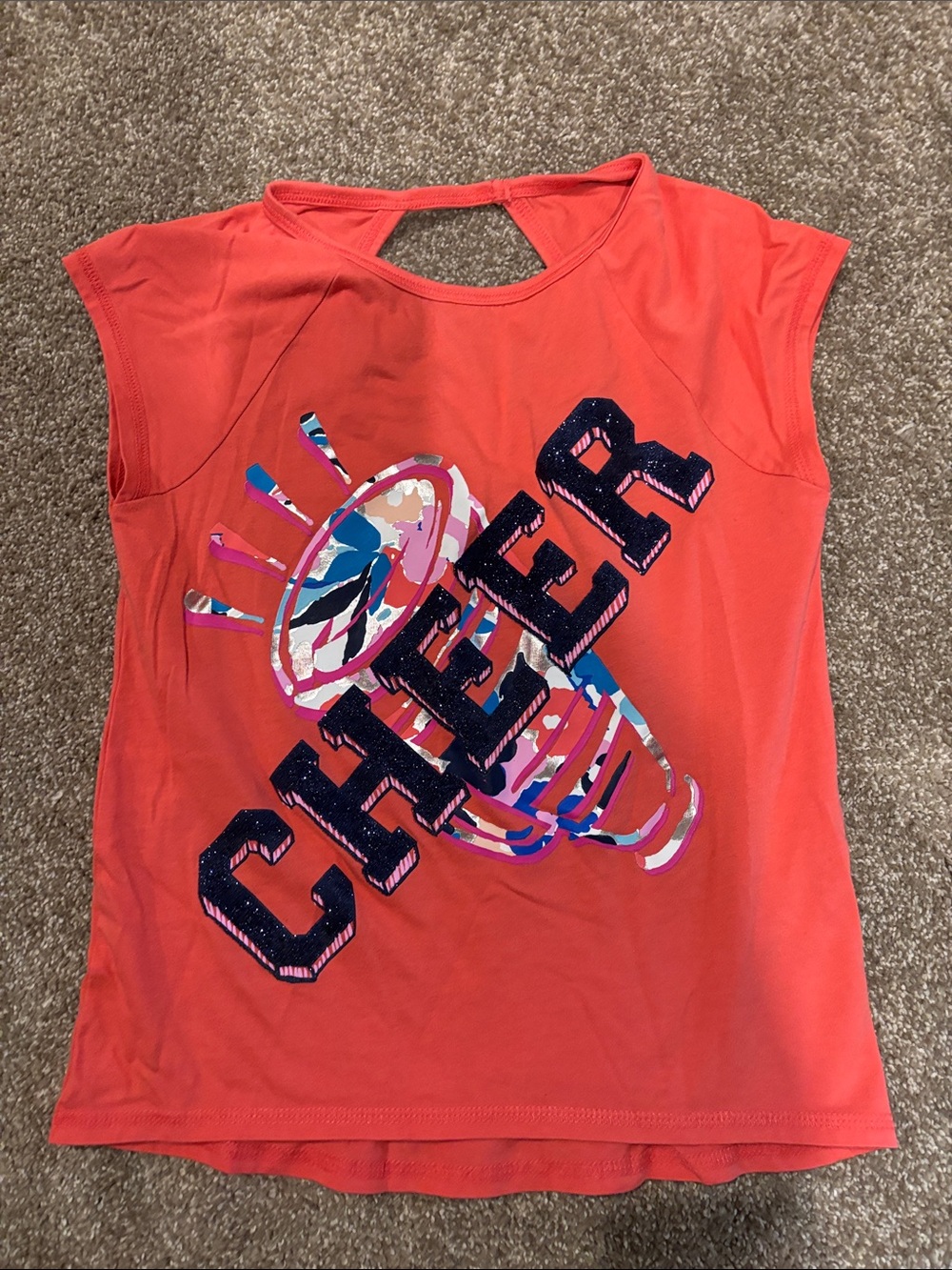 Girls' Coral Cheer Graphic Tank Top